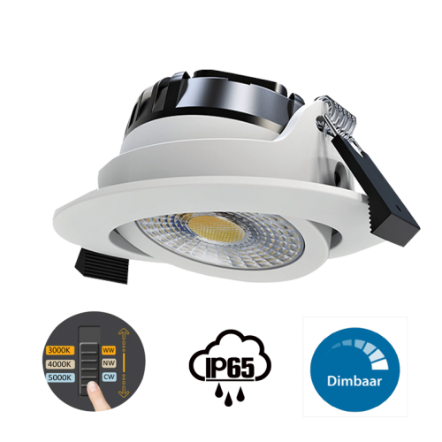 8264-badkamer led inbouwspot 6w ip65 cct 