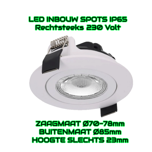 BADKAMER LED INBOUWSPOT 5W IP65 - 8264-badkamer led inbouwspot 5w ip65