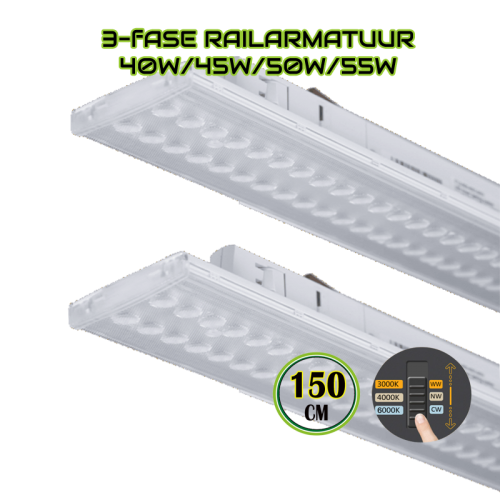 10501-3-fase railarmatuur 150cm 