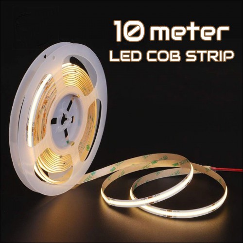 COB LEDSTRIP 24V IP20 10M 10W/M 2700K - 10018-cob ledstrip 10 meter 10w/m