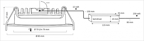 8265-inbouwspot 5w zigbee 3.0 