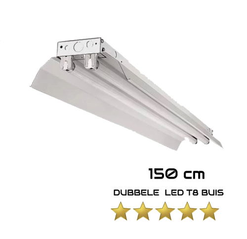 Led TL Armatuur Refector  2x22 watt 1.5m incl  2 Buizen  - 10165-led armatuur reclector 44 watt